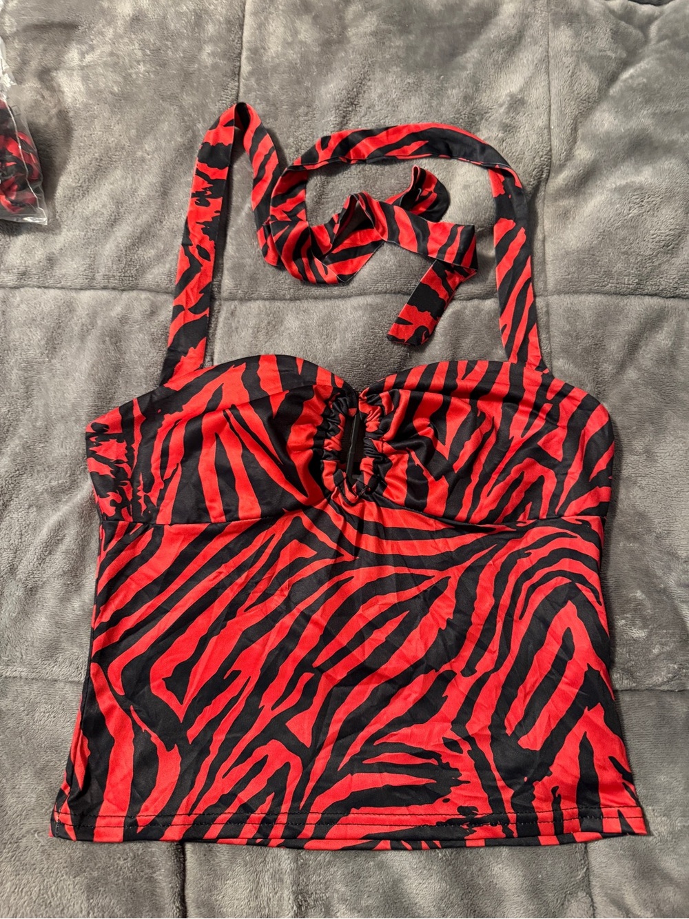 Red and Black Zebra Print top- Nikki Obsession